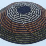 KippaCo Hand Knitted Yarmulke, Knitted Kippah Hat 15 cm 5.9 Inc 027-2a- hand knitted kippah, kippah. 100 cotton, Bar Mitzvah kippah, Wedding Kipp