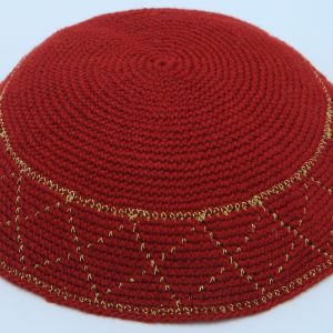 Hand Knitted Yarmulke Kippah Hat 15Cm5.9 Inc-kippaco-060a