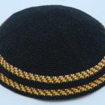 Hand Knitted Yarmulke Kippah Hat 15Cm5.9 Inc-kippaco-062a