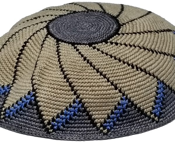 KippaCo Hand Knitted Yarmulke, Knitted Kippah Hat 15 cm 5.9 Inc 011-5-hand knitted kippah, kippah. 100 cotton, Bar Mitzvah kippah, Wedding Kippa