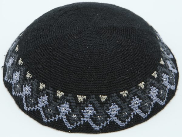 KippaCo Hand Knitted Yarmulke, Knitted Kippah Hat 15 cm-5.9 Inc 019 - Hand Knitted Kippah, Kippah. 100% Cotton, Bar Mitzvah Kippah, Wedding Kippah. Best Kippah