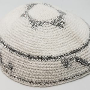 KippaCo Hand Knitted Yarmulke, Knitted Kippah Hat 15 cm 5.9 Inc 021-hand knitted kippah, kippah. 100 cotton, Bar Mitzvah kippah, Wedding Kippa