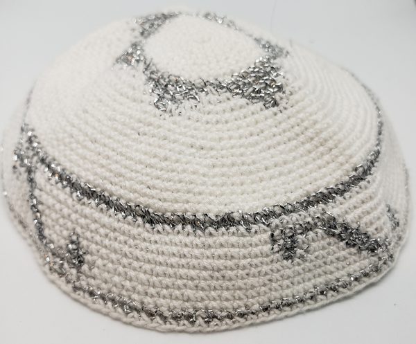 KippaCo Hand Knitted Yarmulke, Knitted Kippah Hat 15 cm 5.9 Inc 021-hand knitted kippah, kippah. 100 cotton, Bar Mitzvah kippah, Wedding Kippa