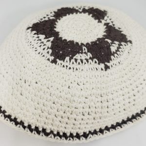 KippaCo Hand Knitted Yarmulke, Knitted Kippah Hat 15 cm 5.9 Inc 022-1-hand knitted kippah, kippah. 100 cotton, Bar Mitzvah kippah, Wedding Kippa