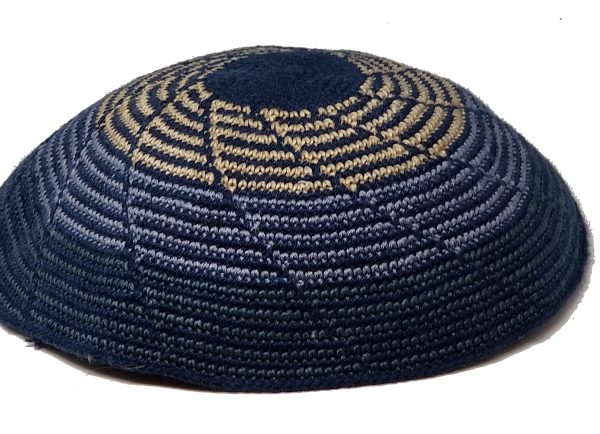 KippaCo Hand Knitted Yarmulke, Knitted Kippah Hat 15 cm 5.9 Inc 024a-1-hand knitted kippah, kippah. 100 cotton, Bar Mitzvah kippah, Wedding Kippa