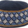 KippaCo Hand Knitted Yarmulke, Knitted Kippah Hat 15 cm 5.9 Inc 025-1-hand knitted kippah, kippah. 100 cotton, Bar Mitzvah kippah, Wedding Kippa
