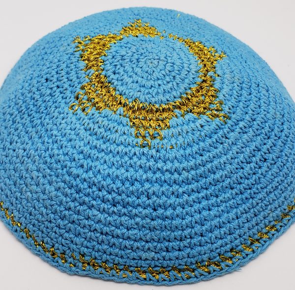 KippaCo Hand Knitted Yarmulke, Knitted Kippah Hat 15 cm 5.9 Inc 026-hand knitted kippah, kippah. 100 cotton, Bar Mitzvah kippah, Wedding Kippa