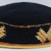 KippaCo Hand Knitted Yarmulke, Knitted Kippah Hat 15 cm 5.9 Inc 028-4 hand knitted kippah, kippah. 100 cotton, Bar Mitzvah kippah, Wedding Kippa