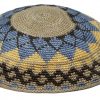 KippaCo Hand Knitted Yarmulke, Knitted Kippah Hat 15 cm 5.9 Inc 116-2-hand knitted kippah, kippah. 100 cotton, Bar Mitzvah kippah, Wedding Kippa