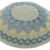KippaCo Hand Knitted Yarmulke, Knitted Kippah Hat 15 cm 5.9 Inc 116a-hand knitted kippah, kippah. 100 cotton, Bar Mitzvah kippah, Wedding Kippah.