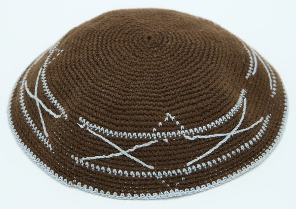 KippaCo Hand Knitted Yarmulke, Knitted Kippah Hat 15 cm-5.9 Inc 130- Hand Knitted Kippah, Kippah. 100% Cotton, Bar Mitzvah Kippah, Wedding Kippah. Best Kippah.