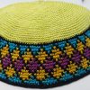 KippaCo Hand Knitted Yarmulke, Knitted Kippah Hat 15 cm 5.9 Inc 142 hand knitted kippah, kippah. 100 cotton, Bar Mitzvah kippah, Wedding Kippa