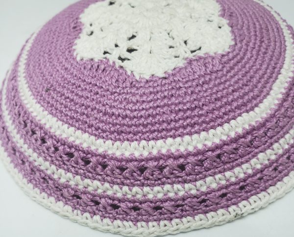 KippaCo Hand Knitted Yarmulke, Knitted Kippah Hat 15 cm 5.9 Inc 157-3-hand knitted kippah, kippah. 100 cotton, Bar Mitzvah kippah, Wedding Kippa
