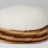 KippaCo Hand Knitted Yarmulke, Knitted Kippah Hat 15 cm 5.9 Inc 184-2-hand knitted kippah, kippah. 100 cotton, Bar Mitzvah kippah, Wedding Kippa