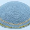 KippaCo Hand Knitted Yarmulke, Knitted Kippah Hat 15 cm5.9 Inc 009-5a hand knitted kippah, kippah. 100% cotton, Bar Mitzvah kippah, Wedding Kippa