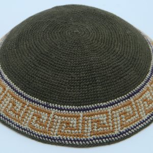 KippaCo Hand Knitted Yarmulke, Knitted Kippah Hat 15 cm5.9 Inc 115-2a hand knitted kippah, kippah. 100% cotton, Bar Mitzvah kippah, Wedding Kippa