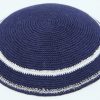 KippaCo Hand Knitted Yarmulke, Knitted Kippah Hat 15.2 Cm-6 Inc 105- Hand Knitted Kippah, Kippah. 100% Cotton, Bar Mitzvah Kippah, Wedding