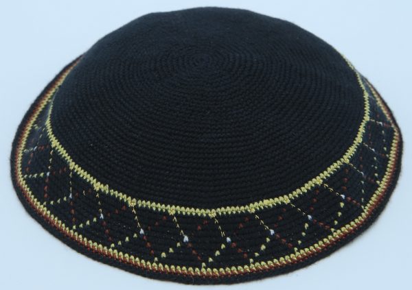 KippaCo Hand Knitted Yarmulke, Knitted Kippah Hat 15.2 Cm-6 Inc 107- Hand Knitted Kippah, Kippah. 100% Cotton, Bar Mitzvah Kippah, Wedding