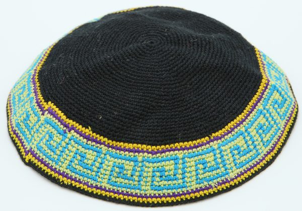 KippaCo Hand Knitted Yarmulke, Knitted Kippah Hat 15.7 cm-6.2 Inc 117 Hand Knitted Kippah, Kippah. 100% Cotton, Bar Mitzvah Kippah, Wedding Kippah